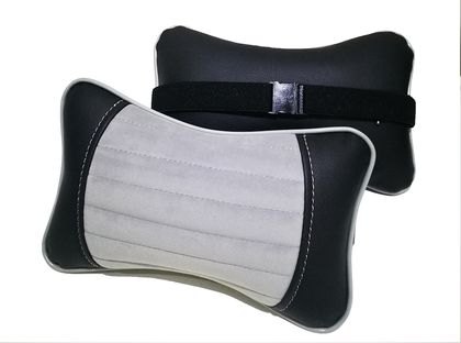 Подушка под шею CarFashion Monako ортопедическая, цвет Черный/Серый/Серый/Серый. Артикул 41147