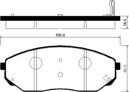 Тормозные колодки HSB. Артикул HP1017