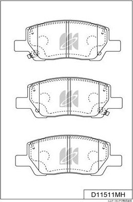 Тормозные колодки MK Kashiyama передние для Hyundai i10 III 2019-2026. Артикул D11511MH