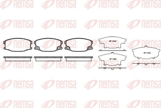 Тормозные колодки Remsa. Артикул 1037.00