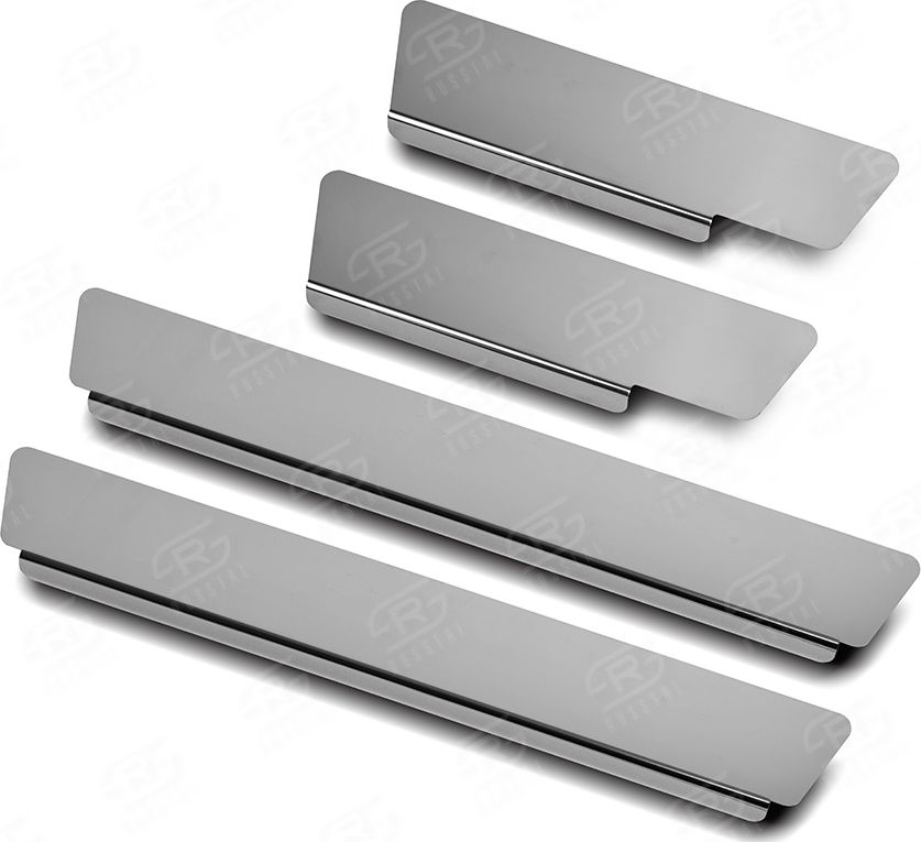 Накладки RusStal на пороги (лист нерж. зеркальный) для Kia Optima IV 2016-2026. Артикул KIAOP16-01