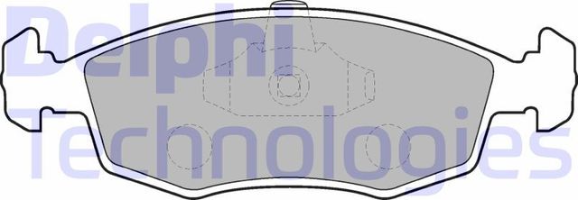 Тормозные колодки Delphi (Low-Metallic) передние для Fiat Strada 1999-2026. Артикул LP1549