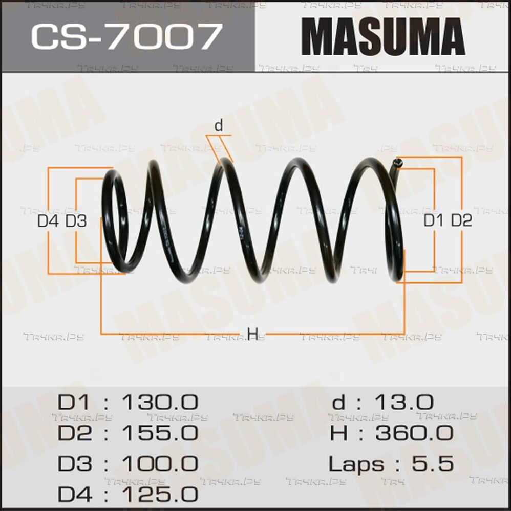 Пружина подвески Masuma. Артикул CS-7007
