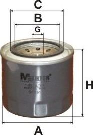 Топливный фильтр MFilter для Mitsubishi Canter VI (FE5, FE6) 1986-2026. Артикул DF 691