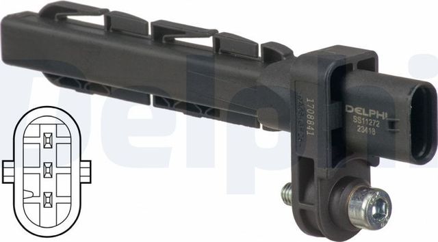Датчик положения коленвала Delphi для MINI Cabrio II (R57) 2009-2015. Артикул SS11272