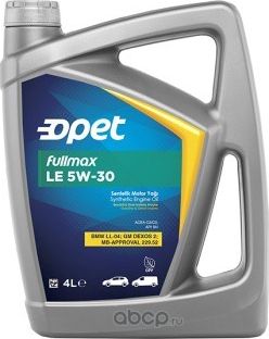 Масло моторное FULLMAX LE 5W-30 4л (Opet). Артикул 601215063