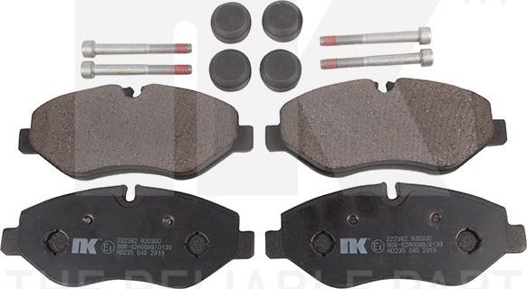 Тормозные колодки NK. Артикул 222382