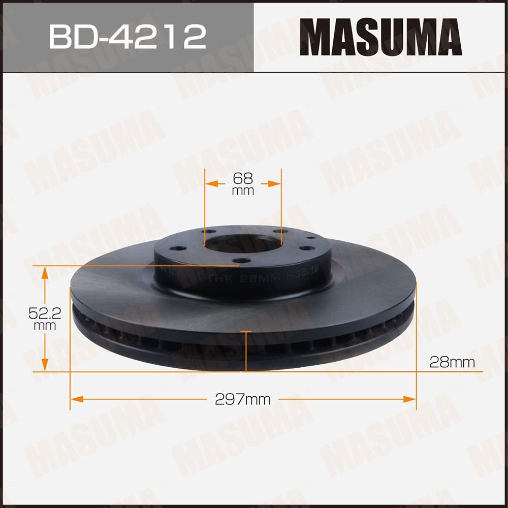 Диск тормозной MASUMA, front MAZDA CX-5 17- [уп.2] Masuma. Артикул BD4212