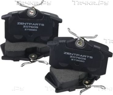 Тормозные колодки Zentparts задние для Audi A2 2000-2005. Артикул Z07609
