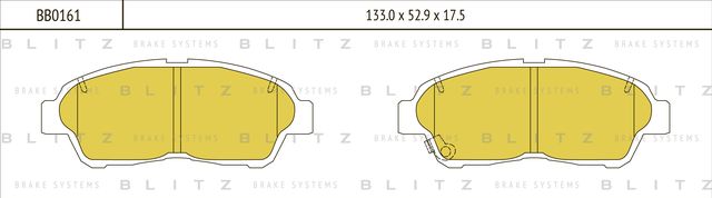 Колодки тормозные дисковые передние Toyota Carina E 1992 (Blitz). Артикул BB0161