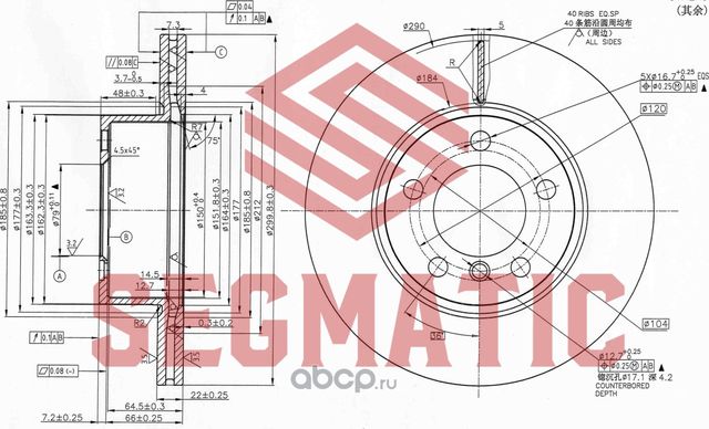 Диск тормозной (Segmatic). Артикул SBD30093118