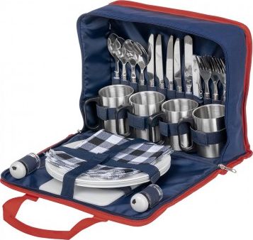 Набор для пикника Premier на 4 персоны Синий/красный. Артикул PR-425-4