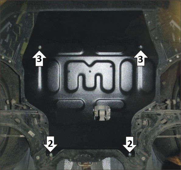 Защита Мотодор для картера и КПП FAW Bestune T77 2022-2026. Артикул 53901