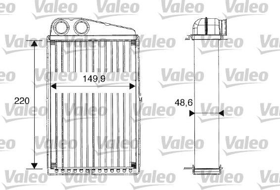 Радиатор отопителя (печки) Valeo для Renault Grand Scenic II 2004-2009. Артикул 812247