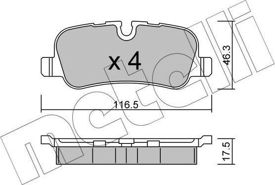 Тормозные колодки Metelli. Артикул 22-0694-0