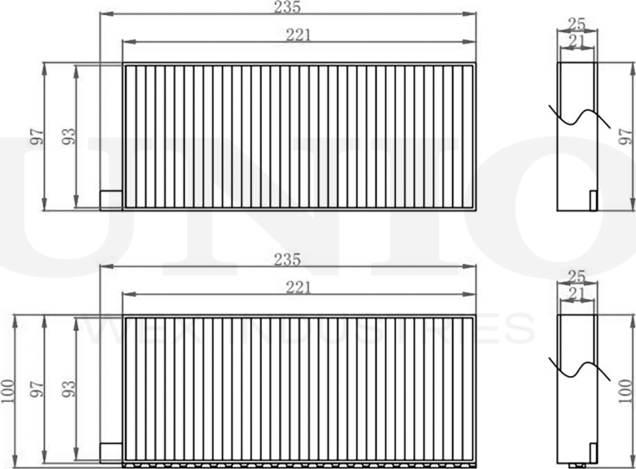 Фильтр салона (Unio). Артикул FLT-40070C