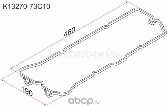 Прокладка клапанной крышки NS GA13DS, GA14DS, GA15 (SAT). Артикул K1327073C10