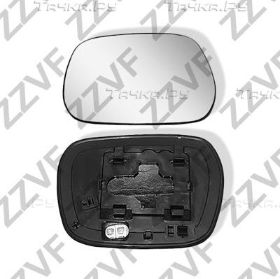 Зеркальное стекло бокового зеркала ZZVF. Артикул ZVTO1112L