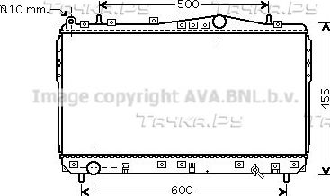 Радиатор охлаждения двигателя AVA для Daewoo Nubira III 2003-2004. Артикул DWA2073