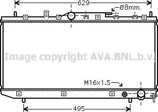 Радиатор охлаждения двигателя AVA. Артикул TOA2324