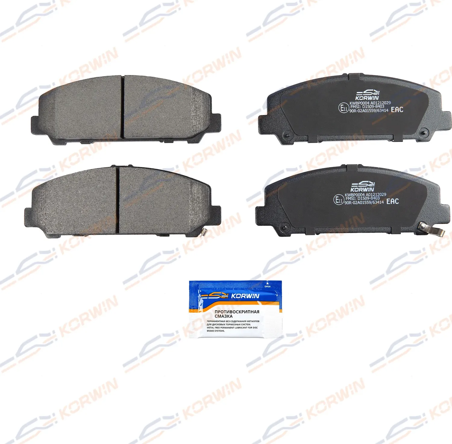 Колодки тормозные перед. Infiniti QX56 03-/QX80 (Z62) 13-/Nissan Armada 03 (Korwin). Артикул KWBP0004