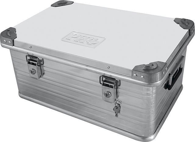 Ящик алюминиевый РИФ усиленный с замком 582х385х277 мм. Артикул E582385277