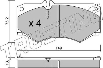 Тормозные колодки Trusting передние для PUCH G-modell W460 1979-1991. Артикул 016.0