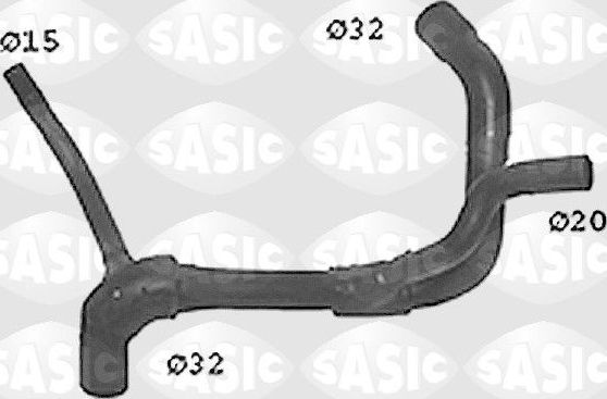 Патрубок радиатора (системы охлаждения) Sasic. Артикул SWH6655