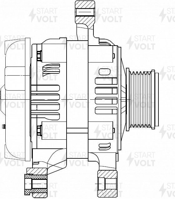 Генератор StartVOLT для Lexus NX I 2014-2024. Артикул LG 1941