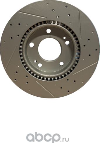 Передний тормозной диск Evolution с перфорацией и насечками, в покрытии GEOMET (Powerstop). Артикул JBR1520