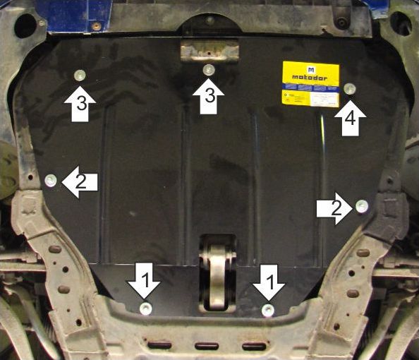 Защита Мотодор для картера и КПП Mazda 6 I 2002-2007. Артикул 71104