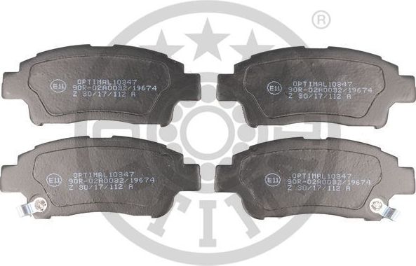 Тормозные колодки Optimal. Артикул BP-10347