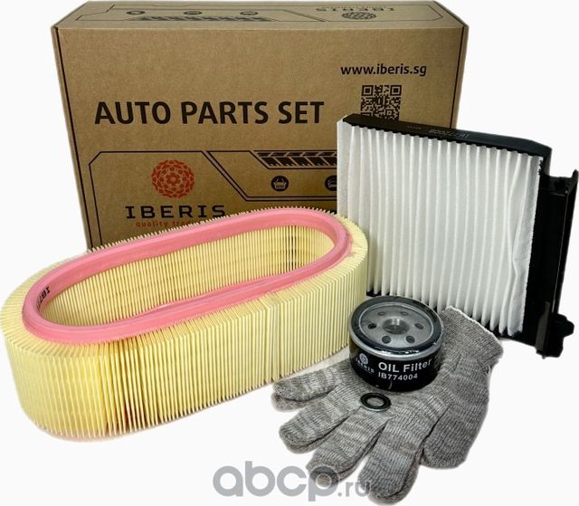 КОМПЛЕКТ ФИЛЬТРОВ RENAULT LOGAN 1 1,4 K7J 75Л.С., RENAULT LOGAN 1 1,6 K7M 84Л.С, RENAULT LOGAN 1 1,6 K7M 87Л.С. (Iberis). Артикул IB770006KIT 