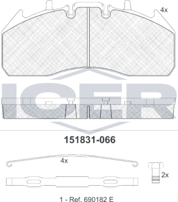 Тормозные колодки Icer. Артикул 151831
