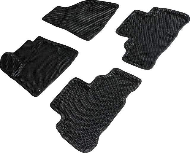 Коврики Seintex 3D EVA ромб для салона Toyota Highlander III 2013-2019 ЧЕРНЫЕ. Артикул 95352