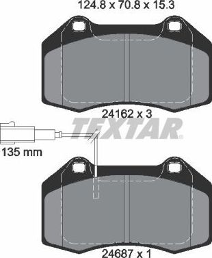 Тормозные колодки Textar Q+. Артикул 2416202