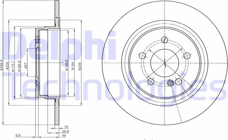 Тормозной диск Delphi. Артикул BG4153