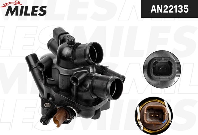 Термостат PEUGEOT 308 (11-)/C4 (10-) 1.6I AT (быстросъём" и два датчика) (Miles). Артикул AN22135