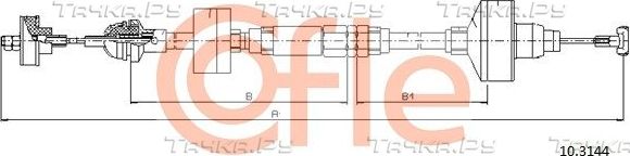 Трос сцепления Cofle для Volkswagen Golf III 1991-1999. Артикул 92.10.3144