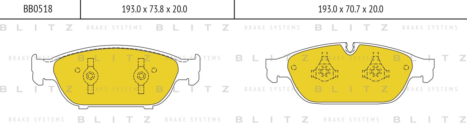 Колодки тормозные AUDI A8 09- перед. (Blitz). Артикул BB0518
