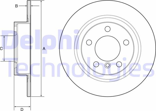 Тормозной диск Delphi задний для MINI Countryman I (R60) 2012-2016. Артикул BG4916C