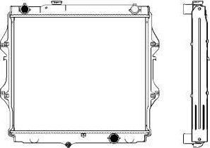 Радиатор охлаждения двигателя Sakura для Toyota Hilux VI 2001-2005. Артикул 3461-1056