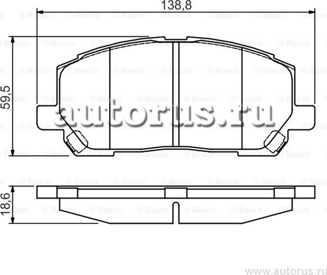 Колодки тормозные передние (Bosch). Артикул 0986495126