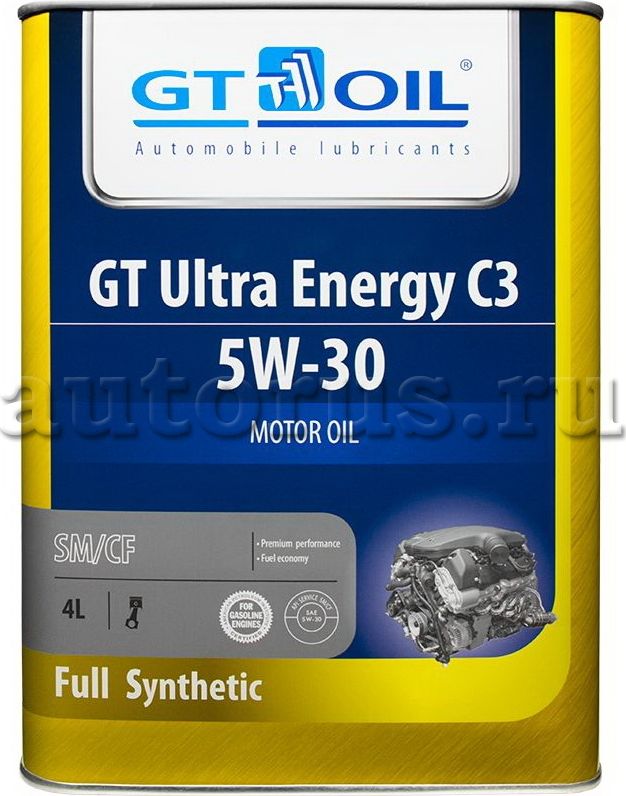 Масло GT Ultra Energy C3  SAE 5W-30  API SM SN/CF син.  4 л (GT OIL). Артикул 8809059407936