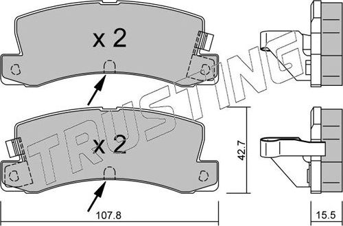 Тормозные колодки Trusting. Артикул 164.2