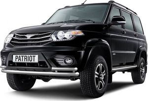 Защита PT Group переднего бампера двойная с углами d63/51 (НПС) для УАЗ Patriot I рестайлинг 2014-2025. Артикул 05020102