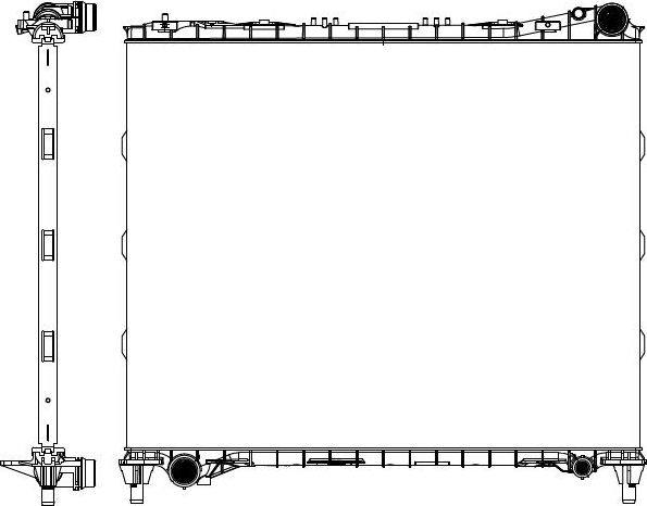 Радиатор охлаждения двигателя Sakura. Артикул 3261-3001