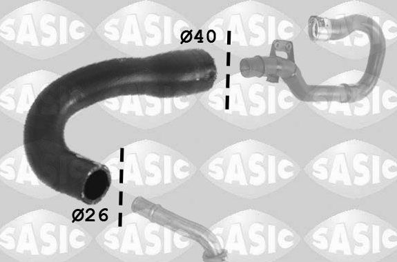 Патрубок интеркулера Sasic для Opel Corsa D 2006-2014. Артикул 3336158