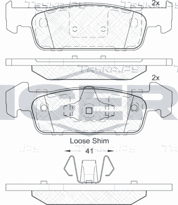 Тормозные колодки Icer передние для Dacia Sandero II 2012-2026. Артикул 182115-202