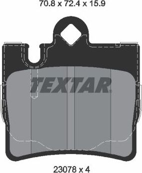 Тормозные колодки Textar Q+. Артикул 2307801